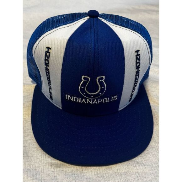 Indianapolis Colts Hat Cap AJD Lucky Stripe Snapback Vintage - Picture 1 of 5
